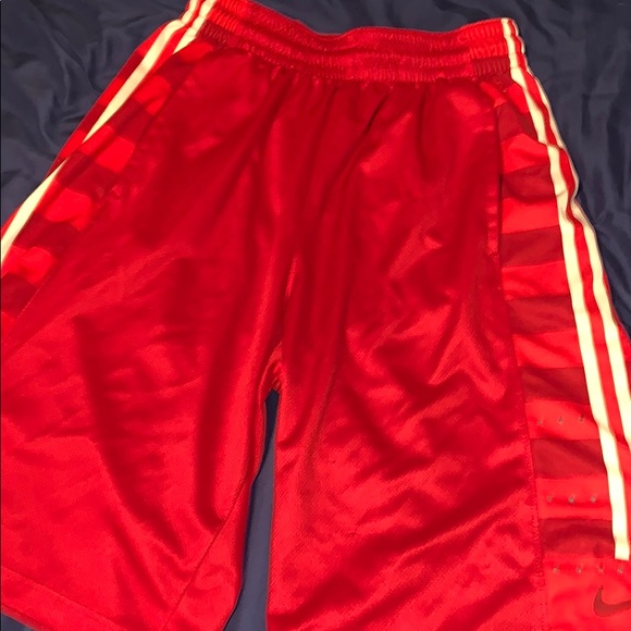 nike basketball shorts red